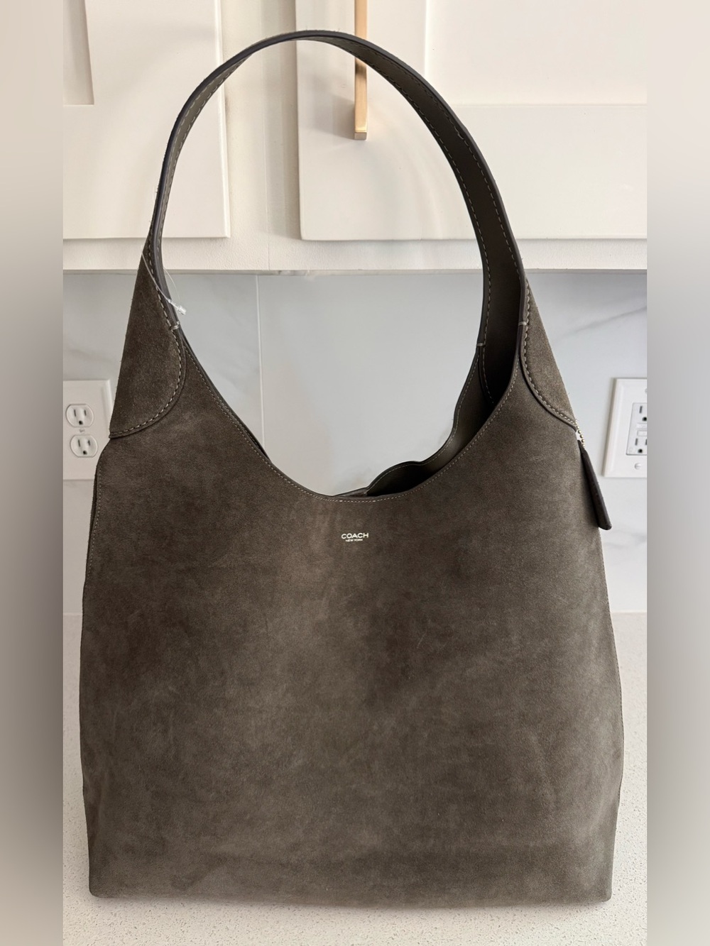 Coach Brooklyn 39 Olive Suede Shoulder Bag